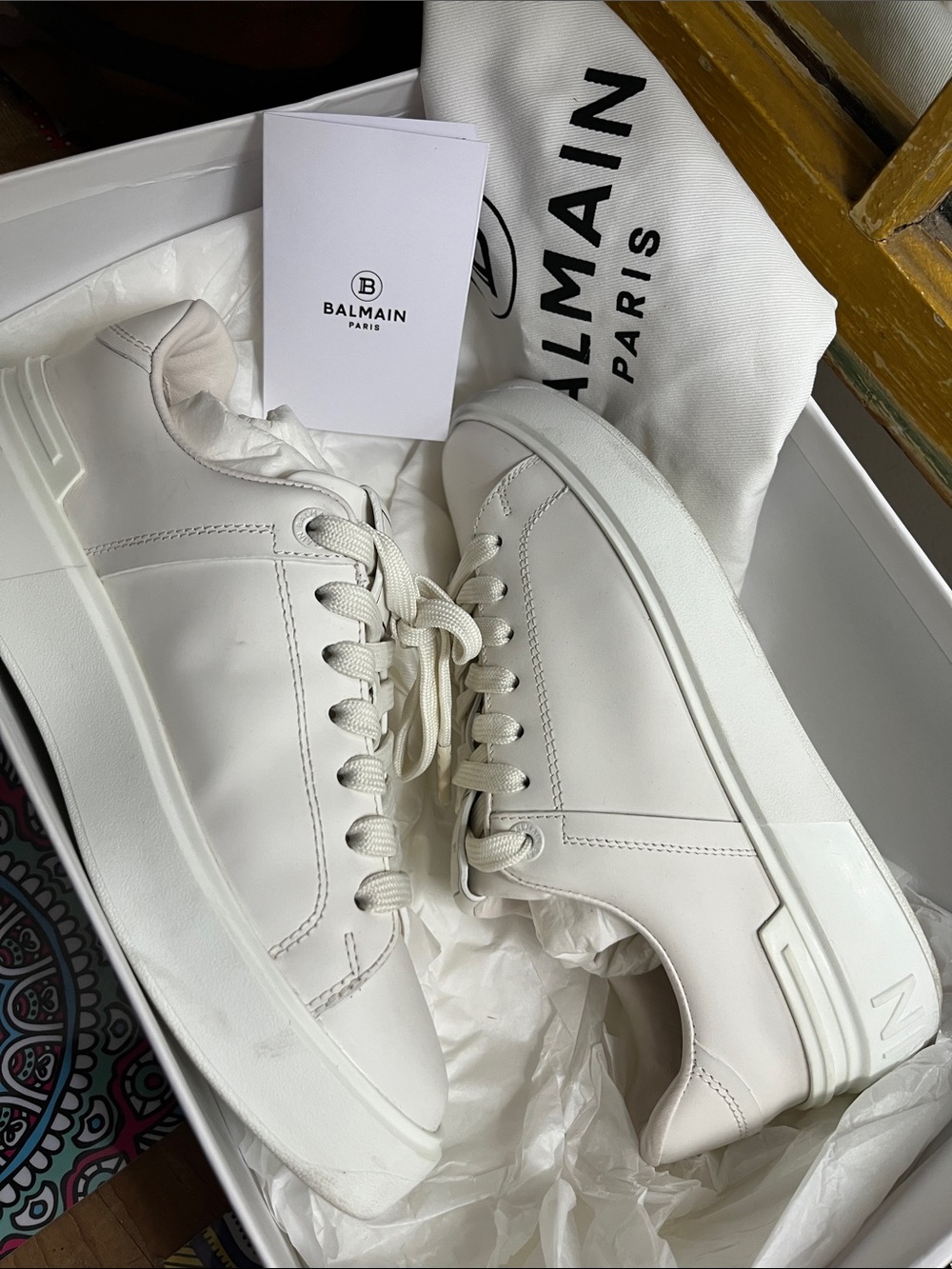 NIB Balmain B Court Calfskin Sneakers Womens Sz 6 or Eu 36